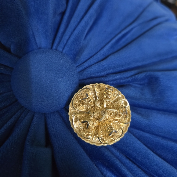 Vintage Western Germany Gold Floral Brooch Scarf Clip - Picture 2 of 4